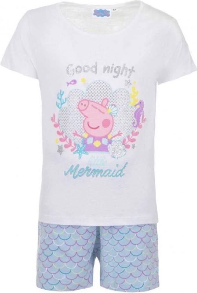 Peppa Pig - Shortama - Wit - 5 jaar -  Maat 110