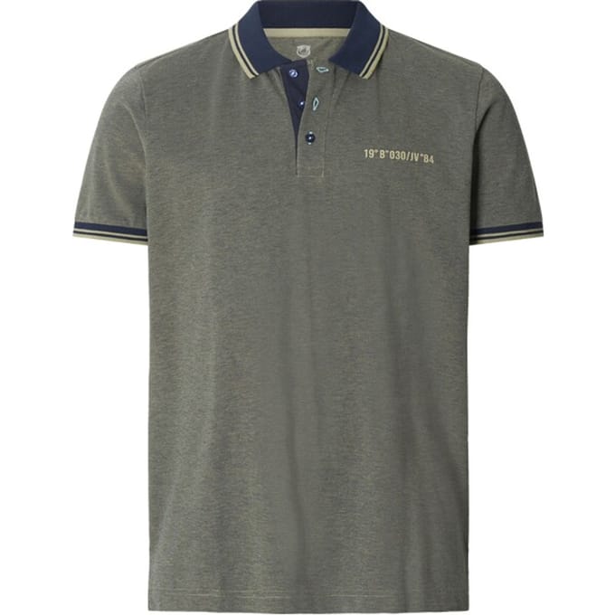 Jan Vanderstorm herren Poloshirt - 68/70 - olijf - Plus Size