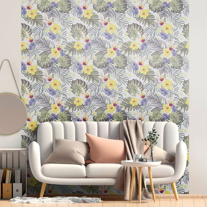 Behang-effect sticker - FUTALEUFU - 30x30cm
