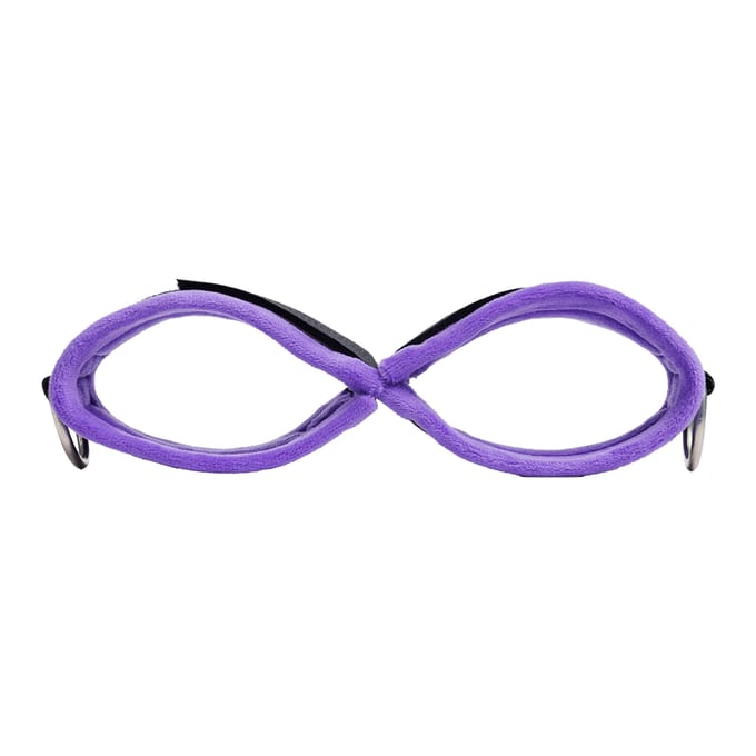Rimba - Soft Bondage Set Met klittenband (6-delig) - Paars/Zwart