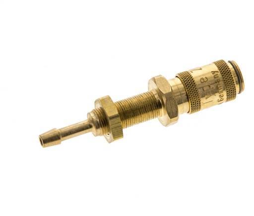 Messing DN 2.7 (Micro) Luchtkoppeling Snelkoppeling 3 mm Slangpilaar Schotkoppeling Double Shut-Off