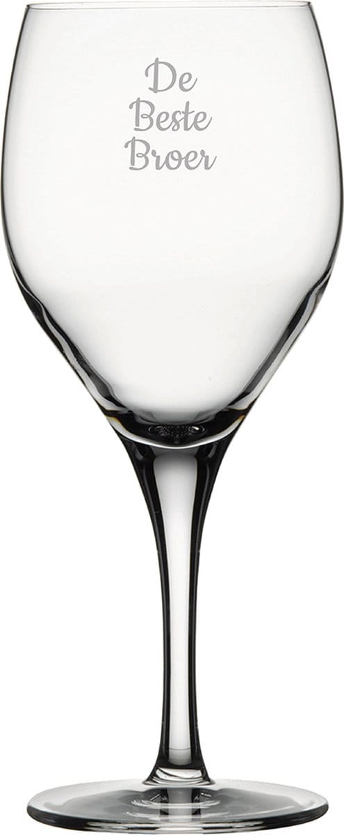 Gegraveerde Rode wijnglas 42,5cl De Beste Broer