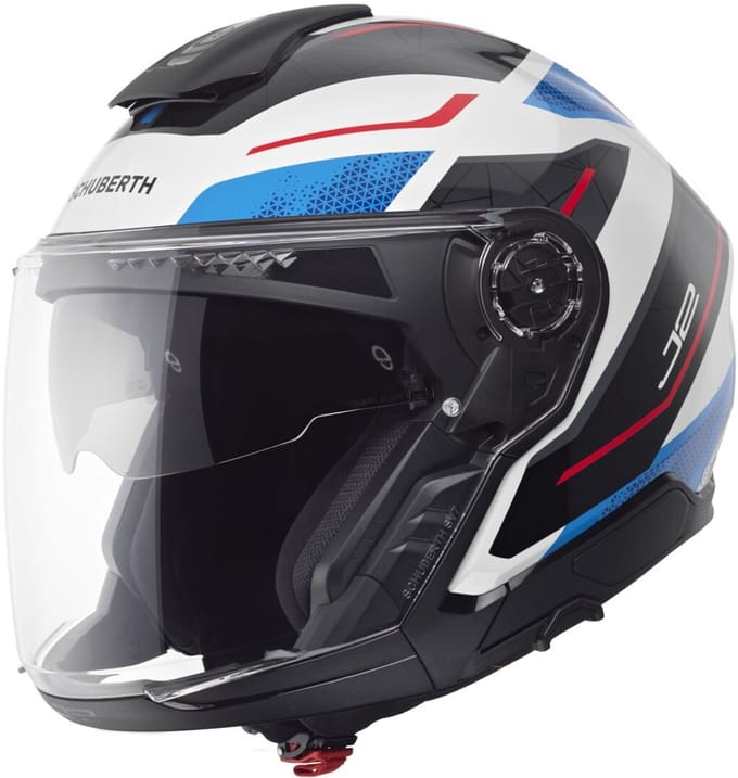 Schuberth J2 Sigma Wit Blauw Rood Jethelm - Helm