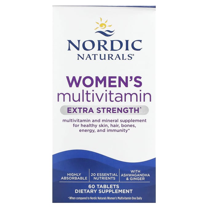 Nordic Naturals, Multivitamines pour femmes, Extra fort, 60 comprimés
