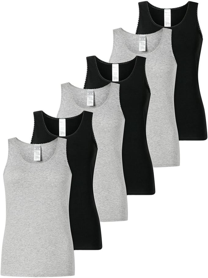 Schiesser Dames onderhemd 6 pack 95/5 Modern Cotton
