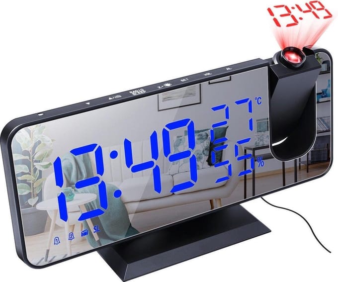 Digitale 3 in 1 Wekkerradio met Projectie en USB – Wekkers Digitaal