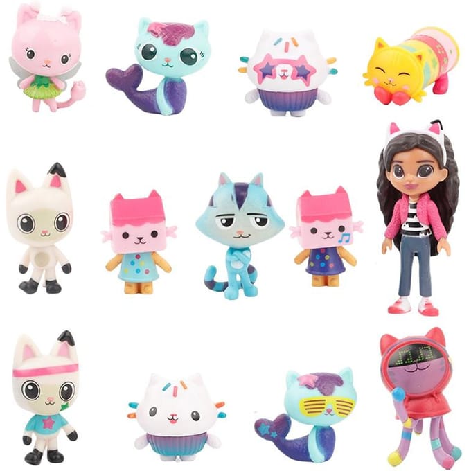 13 pièces/set Maison de poupées de Gabby Jouets Figurines Mignonnes pack by bag white