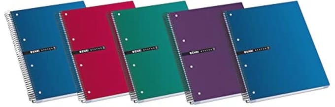 Notitieboeken A4+ met Spiraalbinding en Extra Harde Omslag - Verpakking van 5