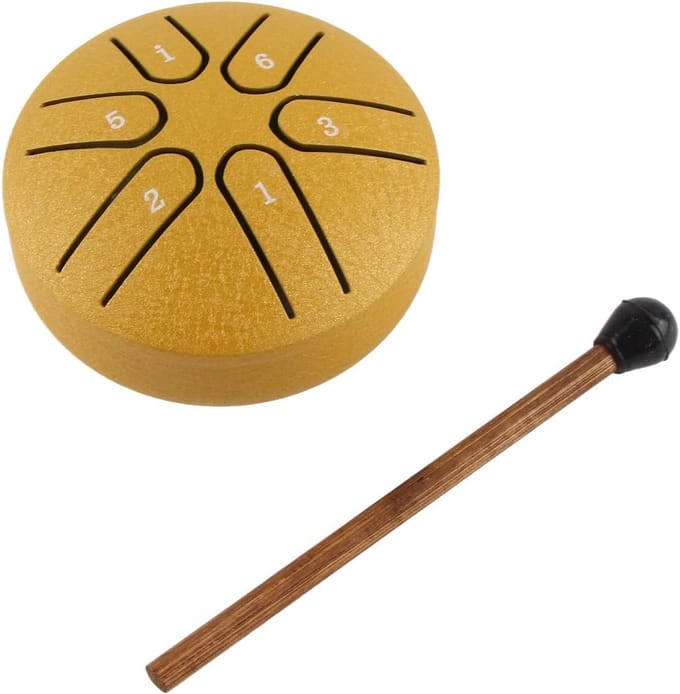 Handpan Trommel 6 Tonen Koolstofstaal Tongue Drum Inclusief Drumstok - Ideaal voor Beginners