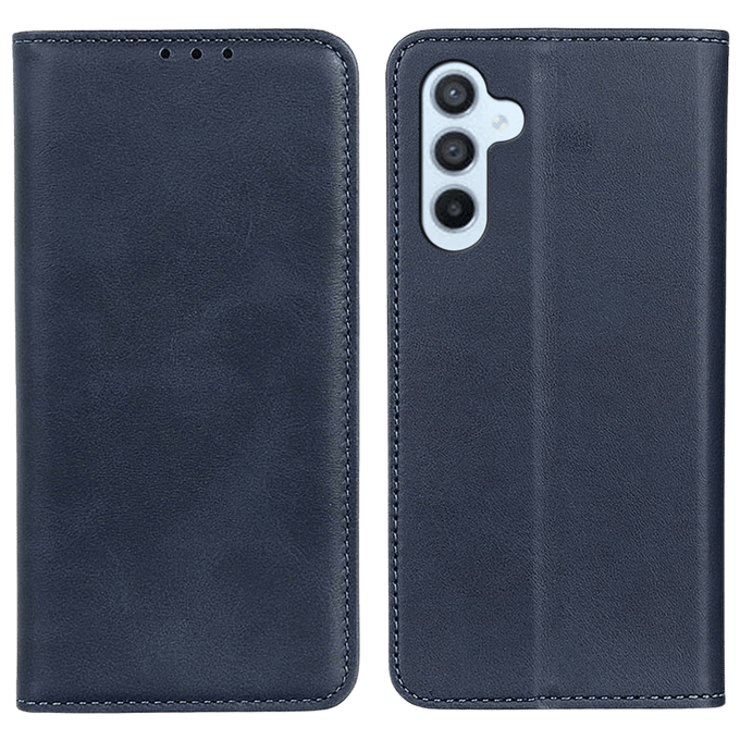 CaseBody Samsung Galaxy S24 FE Echt Leren Portemonnee Hoesje Blauw
