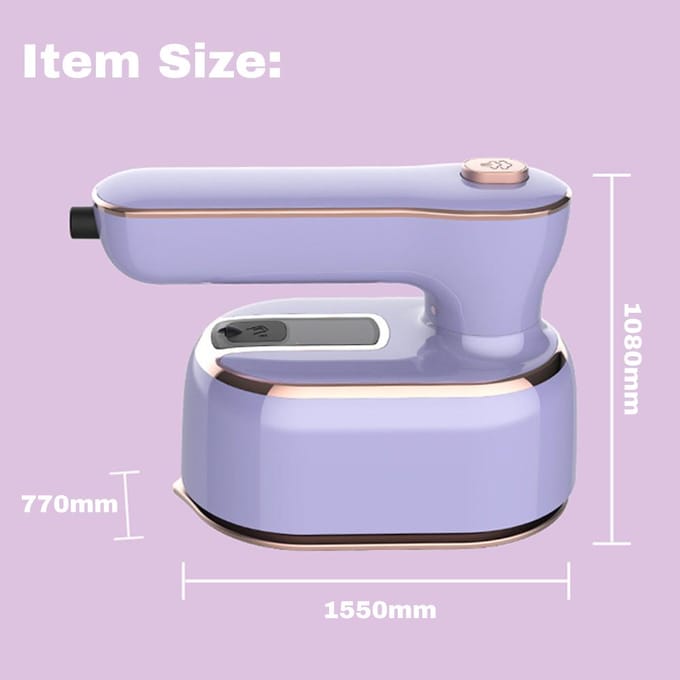 Reisstomerstrijkijzer voor Kleding Roterende Handstoommachine Draagbare Kledingstomer voor EU Plug wit