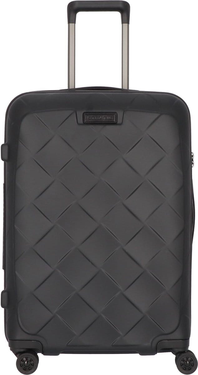 Stratic Leather & More Trolley Matt Black Zwart 66cm