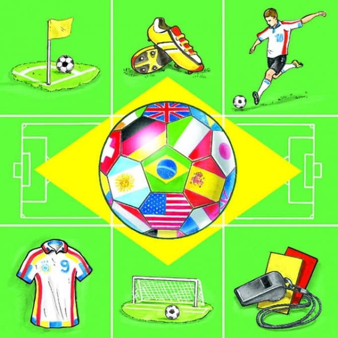 Servetten voetbal thema 20 stuks