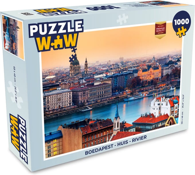 Puzzel Boedapest - Huis - Rivier - Legpuzzel - Puzzel 1000 stukjes volwassenen