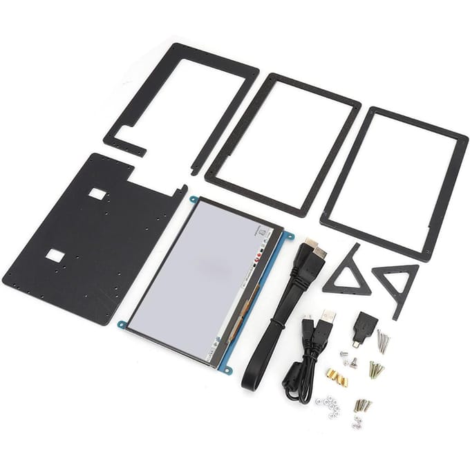 7 Inch 1024x600 HDMI LCD Touchscreen Display met Acryl Behuizing voor Raspberry Pi 4b 3b 3b