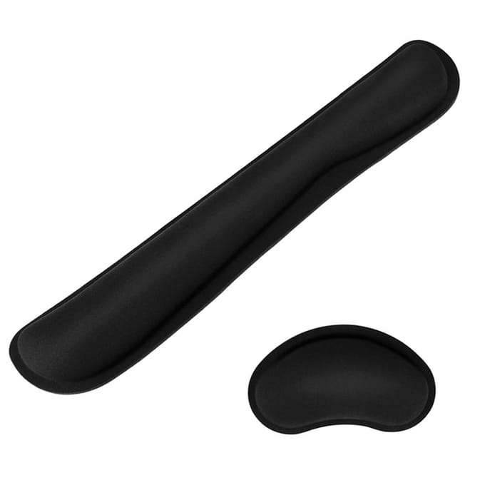 Repose-poignet tapis de souris clavier ensemble de Support de poignet mousse à mémoire ergonomique antidérapant souris de jeu de bureau noir