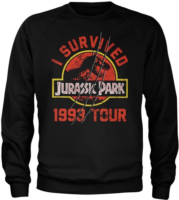 Jurassic Park 1993 Tour-sweatshirt, zwart
