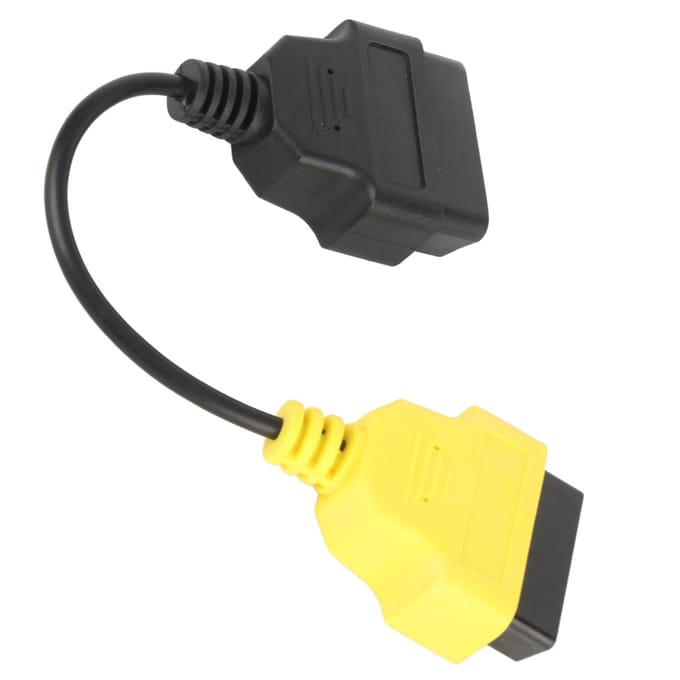 OBD2-diagnosekabelconnector, scantooladapter, vervanging voor Fiat ECU-scanner gray