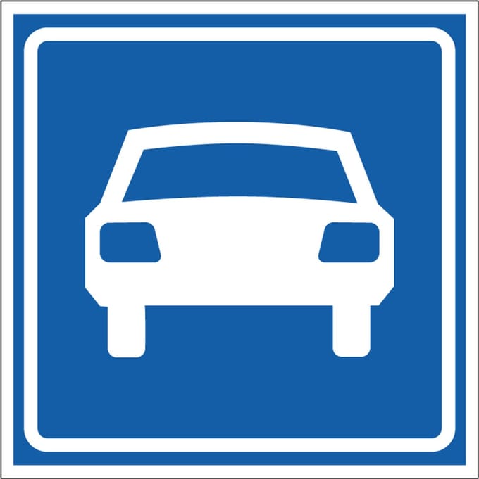 Autoweg sticker, G3 400 x 400 mm