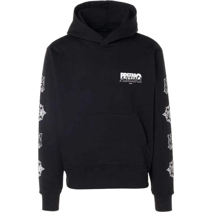 Zwarte hoodie met Amiri Premier-logo