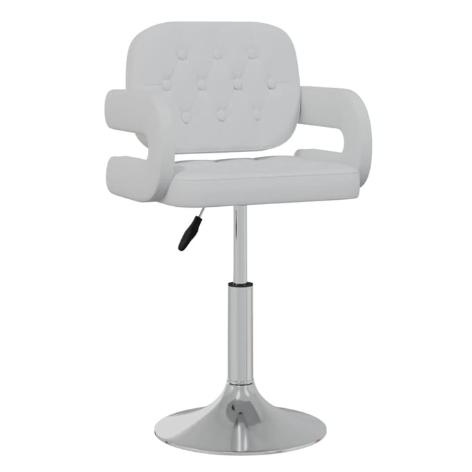 vidaXL - Eetkamerstoelen - draaibaar - 2 - st - kunstleer - wit