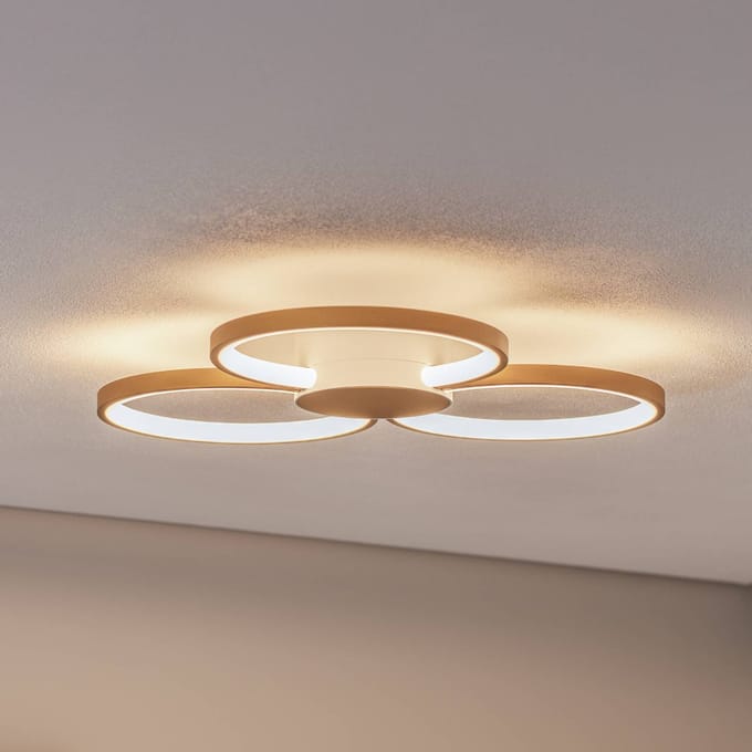 Bega plafondlamp 51299.4, fluweel messing, metaal, DALI