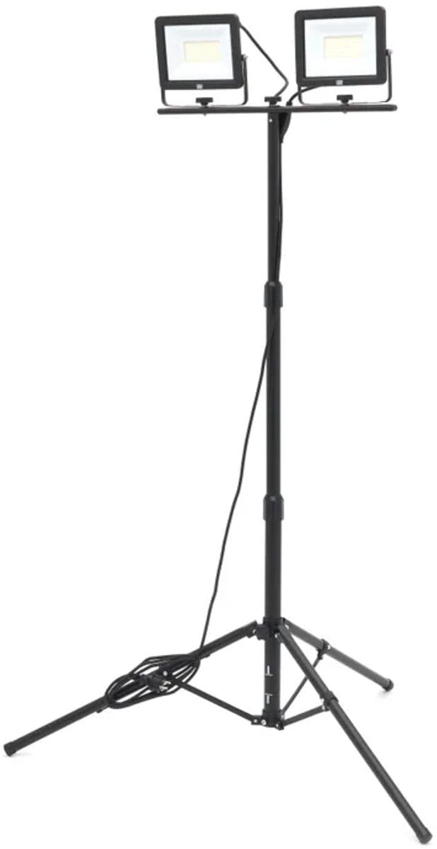 Dubbele LED Bouwlamp 2 x 50 Watt – 2 x 4700 Lumen Met Statief (Daglicht)