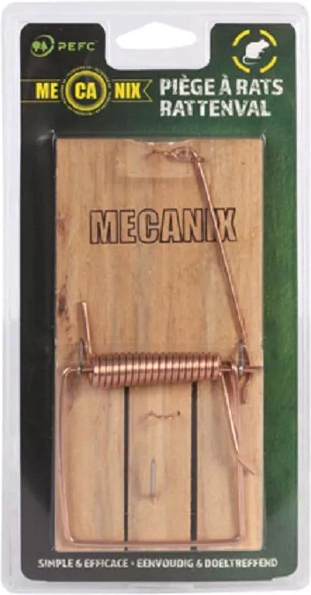 Mecanix Rattenval van PEFC hout | klassieke rattenklem