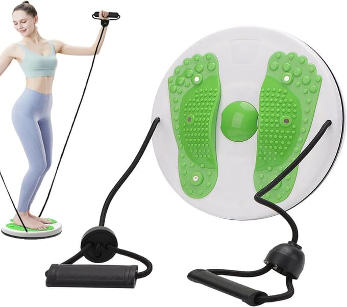 Draaischijf met Handvatten voor Taille- en Figuurtraining