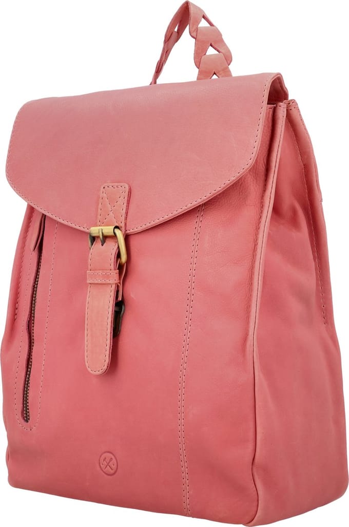 Hide & Stitches Daydreamer Rugzak - Leer - Praktische Indeling - Leren Dames Tas - Lichtroze