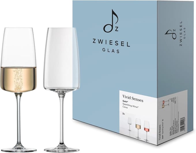 Zwiesel Glas Vivid Senses Champagneglas Light & Fresh 77 - 388 ml - set van 2