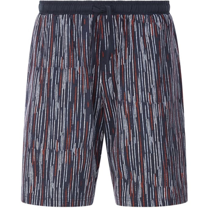 Jan Vanderstorm herren Korte Pyjamabroek - 56/58 - donkerblauw - Plus Size