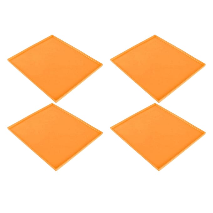 4 Pièces Tapis Déshydrateur en Silicone Qualité Alimentaire Résistance Haute Température Empêche le Collage Fruit orange