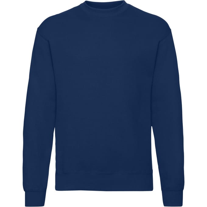 Fruit of the Loom Heren Klassiek Ingelegd Sweatshirt (Marine)