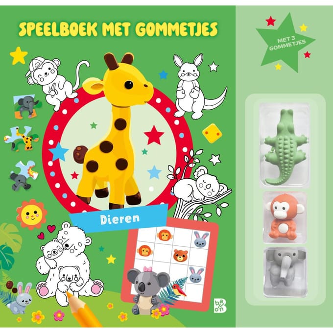 Speelboek Met Gommetjes: Dieren