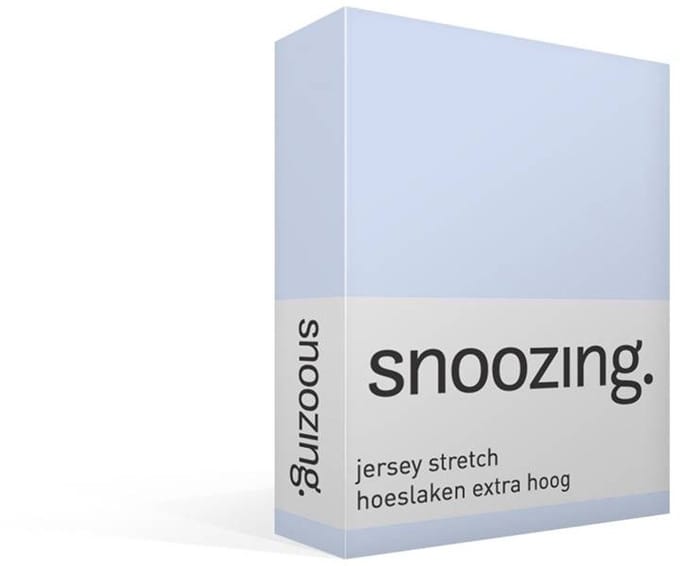 Snoozing Jersey Stretch - Hoeslaken - Extra Hoog - Lits-jumeaux - 200x200/220 cm - Hemel