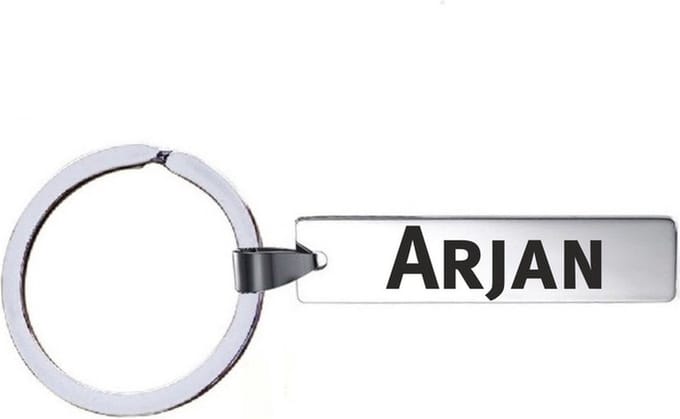 Sleutelhanger Met Naam - Arjan - RVS