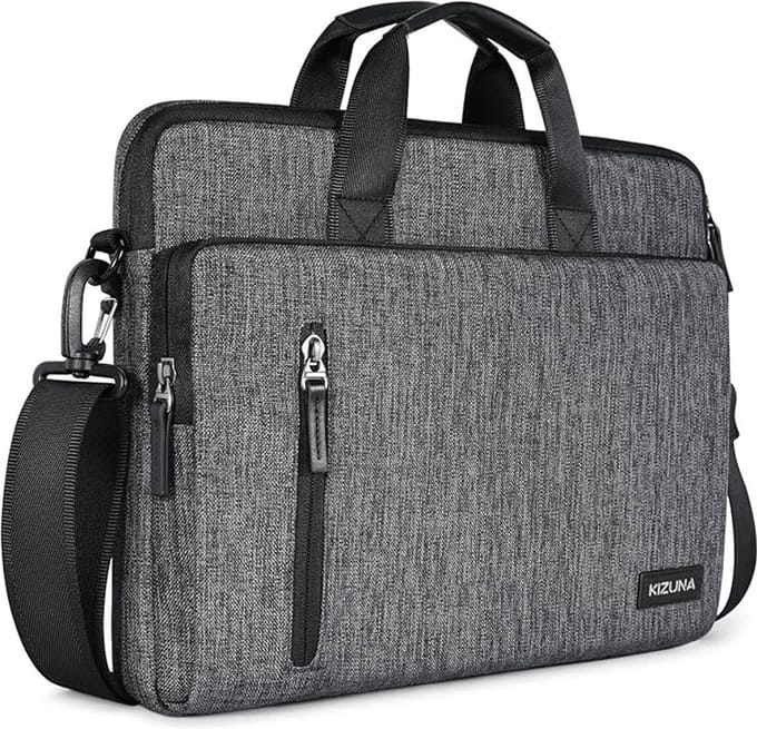 Laptoptas 14 inch- notebooktas-waterdichte laptophoes-sleeve-case voor dames heren schoudertas-grijs