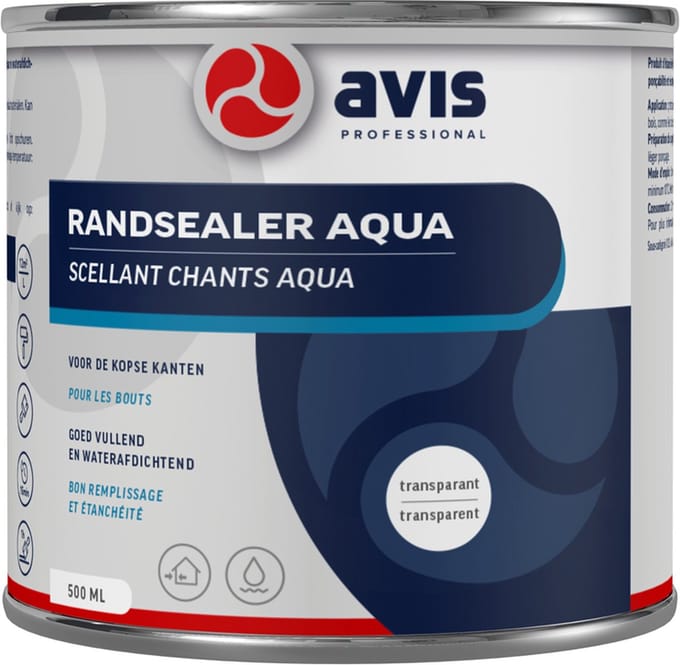 Avis Randsealer - Waterafdichtend - Voor kopse kant hout, plaat en kozijn - Sneldrogend - Transparant - 500 ML