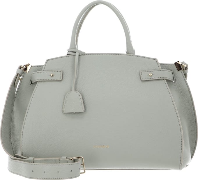 COCCINELLE Leren handtas schoudertas Kliche Handbag Grained Leather Celadon Green mintgroen