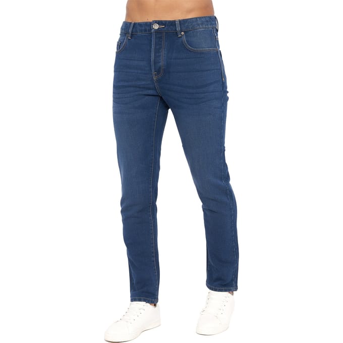 Crosshatch Heren Lampoons Slim Jeans (Stone Wash)