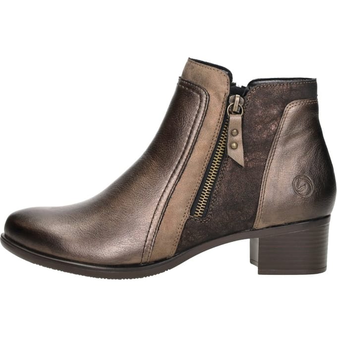 Remonte Dames Enkellaars - R5172-90 Brons Metallic - Maat 41
