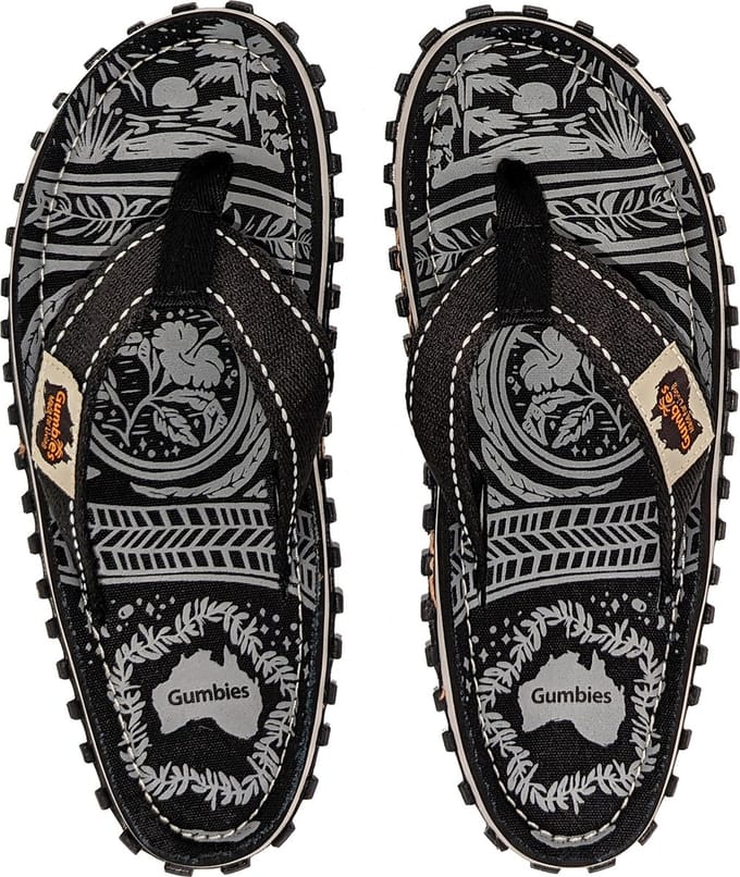 Gumbies Teenslippers | Unisex | Midnight Black | Zwart / Grijs | Maat 48
