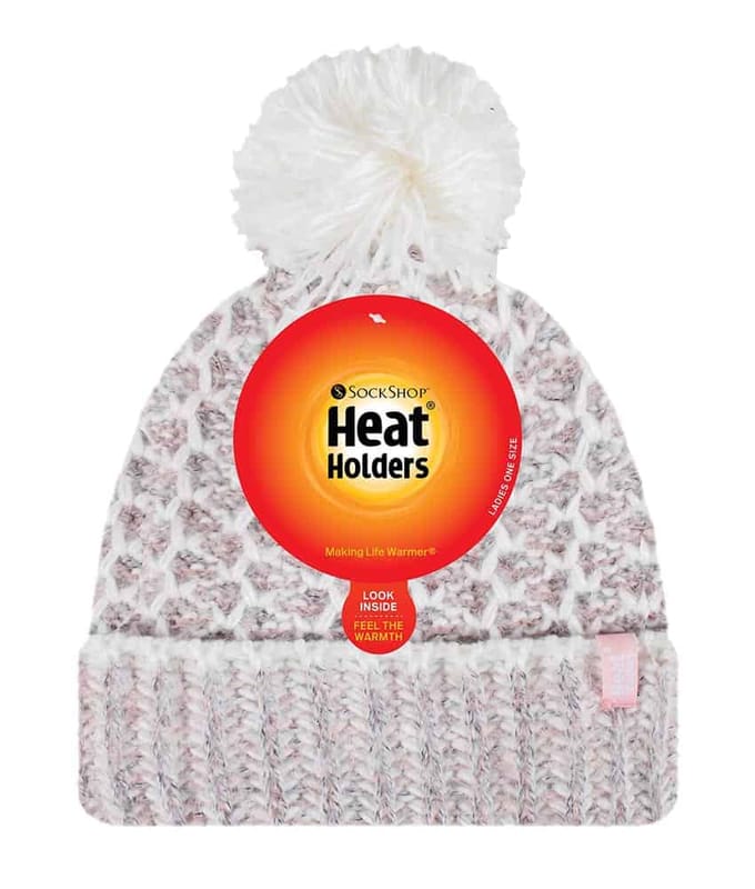 Heat Holders - Thermische Bobble-hoed voor dames - Koraal