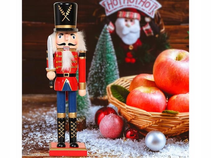 HANGZHOU A LINK STAR TECHNOLOGY - Dziadek Do Orzechów - Houten Soldaat - Decoratieve Kerstfiguur