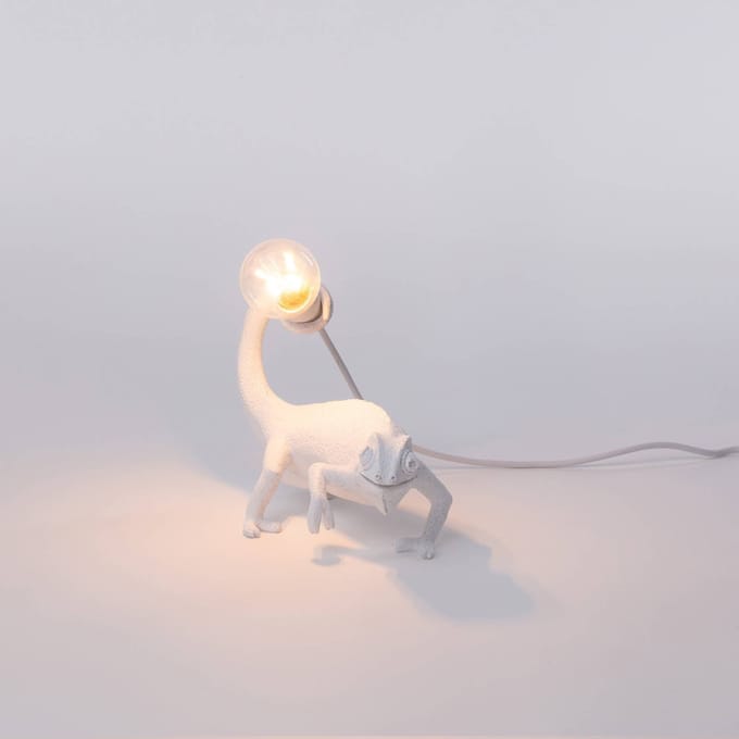SELETTI LED-decoratieve lamp Chameleon Lamp Stil, wit, USB