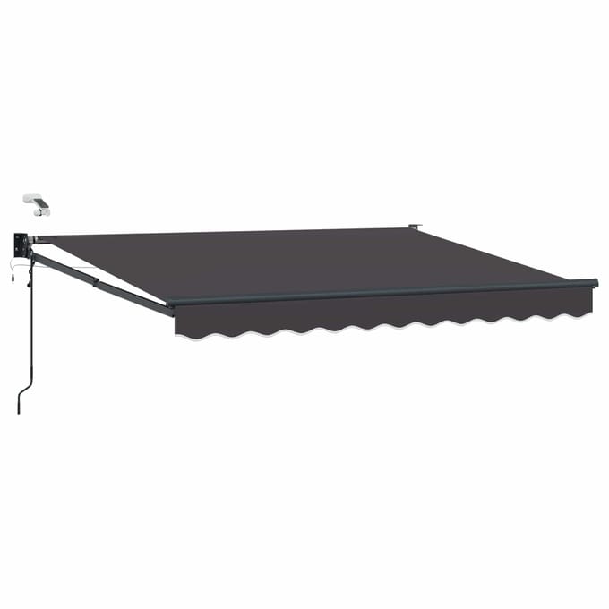vidaXL - Elektrisch - Uitschuifbare - Zonneluifel - Antraciet - 3,5 - x - 2 - m