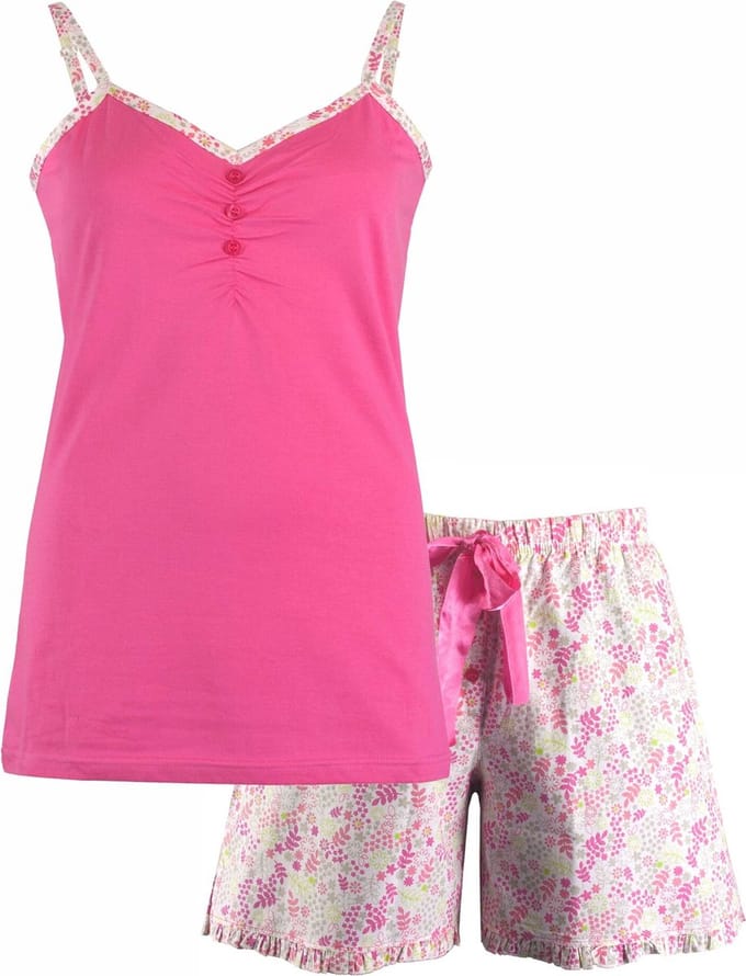 Tenderness Dames Shortama - Pyjama Set - Roze - Maat S