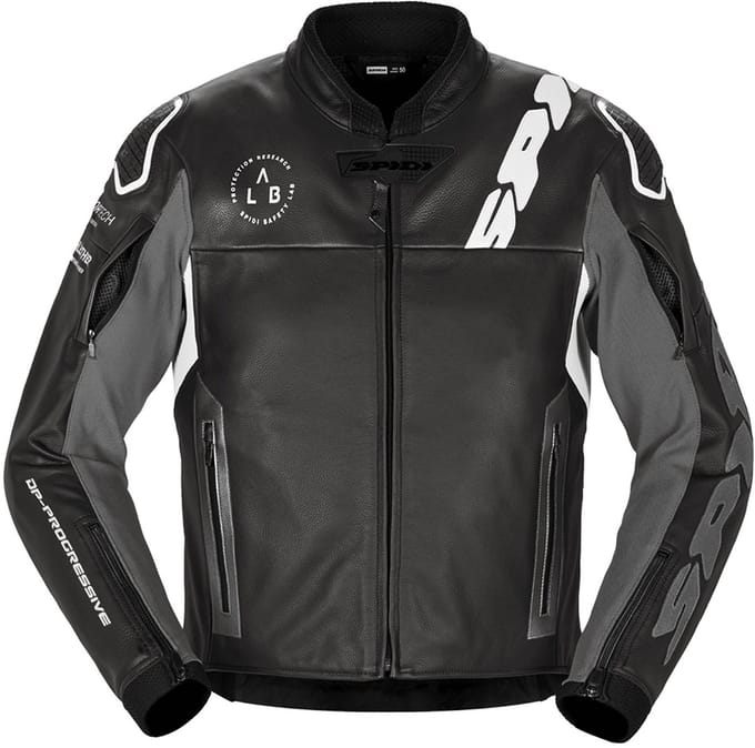 Spidi Dp Progressive Leren Jas Zwart Wit - Maat 50 - Jas
