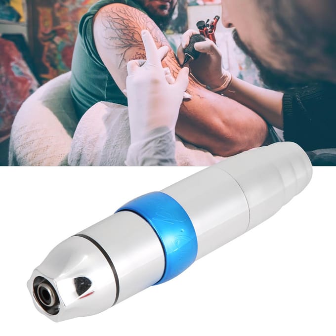 Professionele Sterke Motor Elektrische Tattoo Pen Machine Tattoo Artiesten Tool RCA Interface Zilver rood